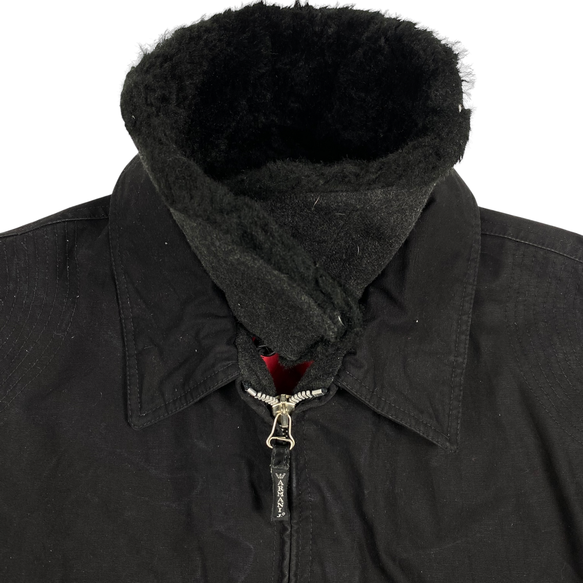 vintage Armani Jeans flight jacket faux-fur collar