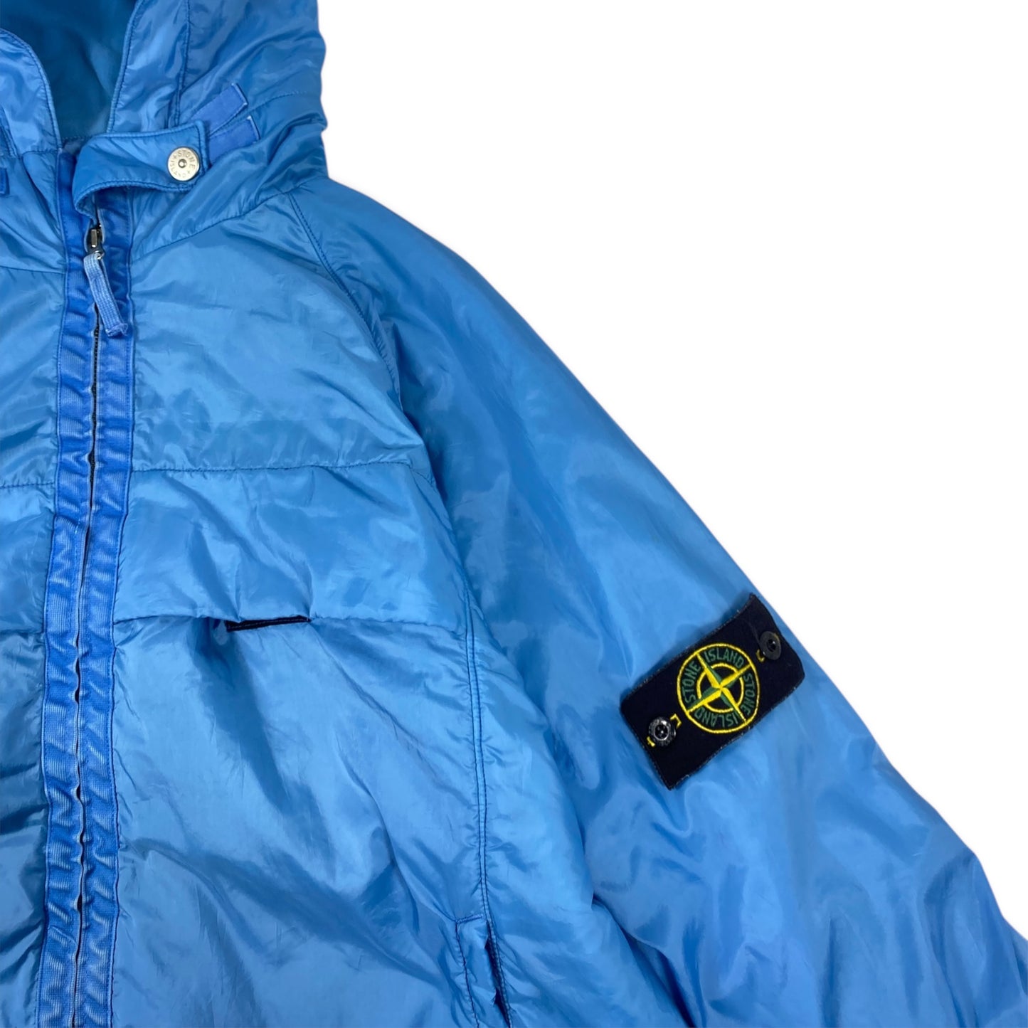 Stone Island Baby Blue Vintage Fleece Lined Nylon Jacket