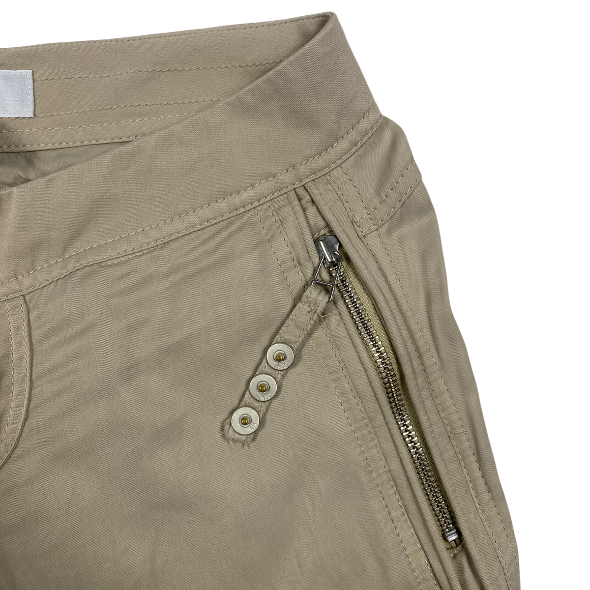 Armani Exchange beige wide-leg trousers