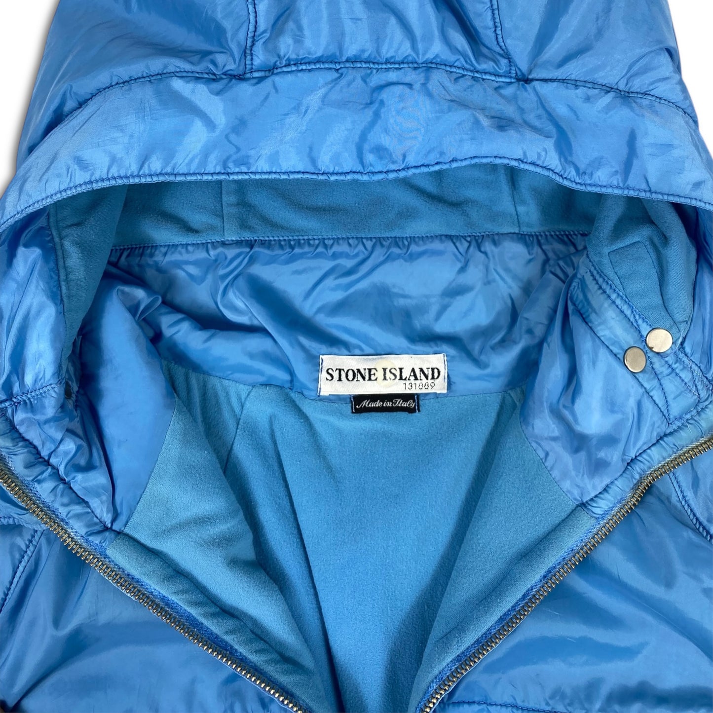Stone Island Baby Blue Vintage Fleece Lined Nylon Jacket