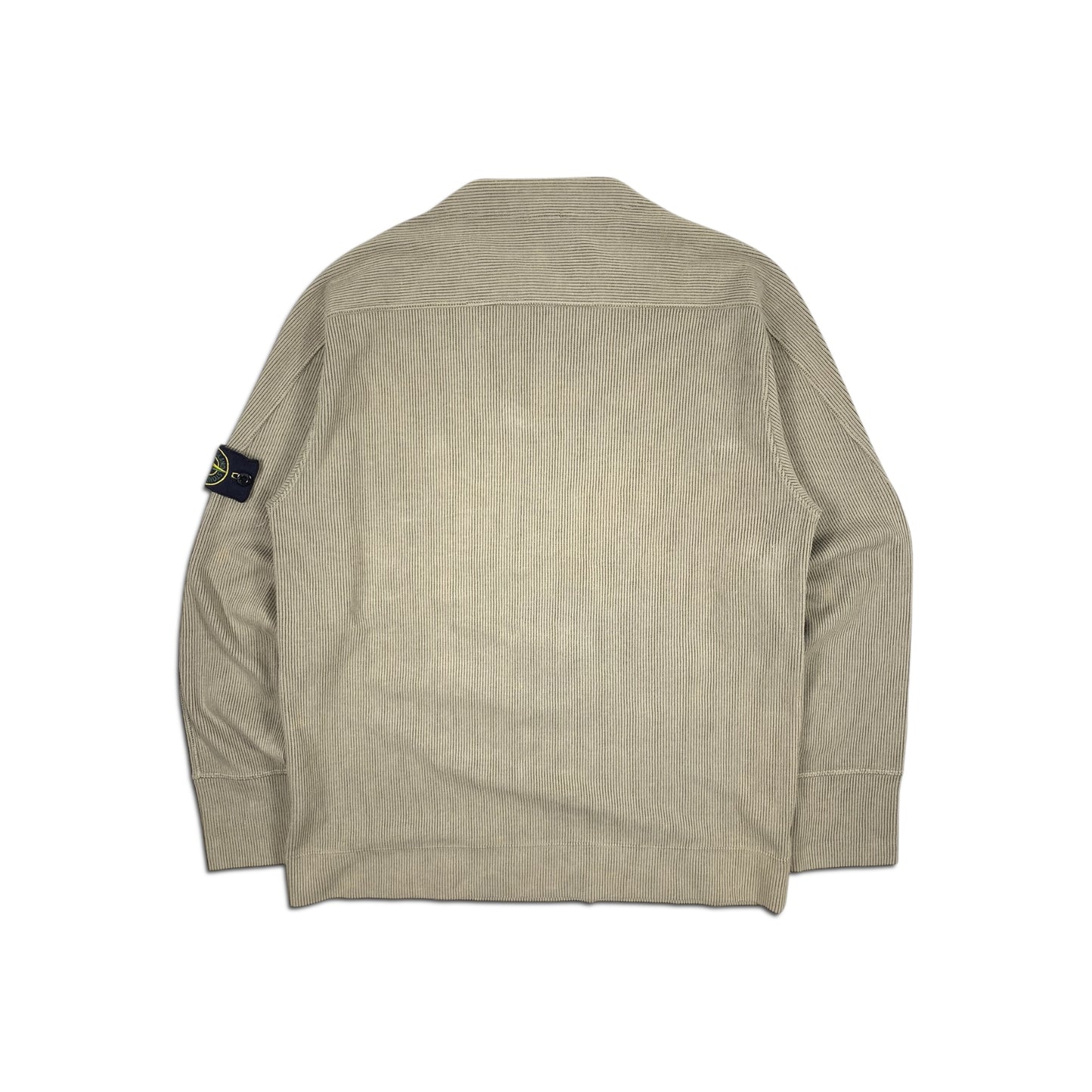 Stone Island Organic Cotton Waffle Fleece Crewneck Beige