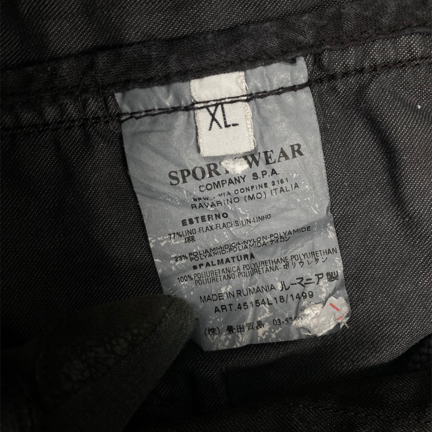 06AW Old STONE ISLAND Garment Dyed
Lino Flax Dutch Rope Jacket