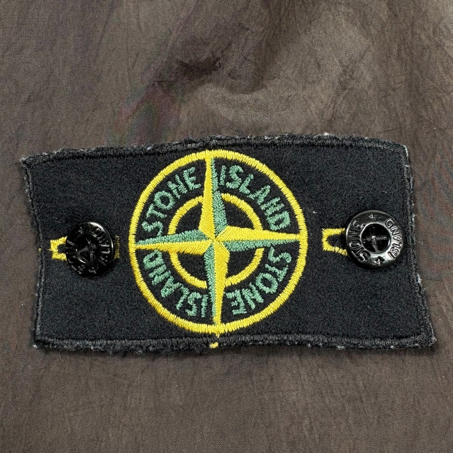 STONE ISLAND Metallic Nylon Hooded Coat Long Jacket