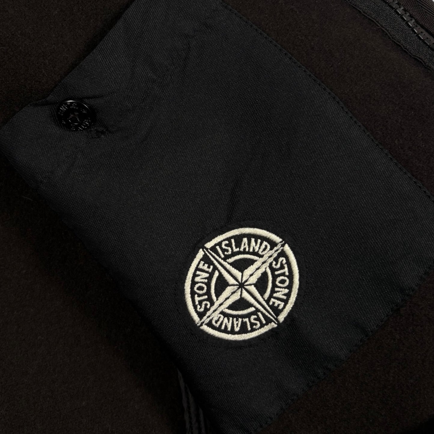 STONE ISLAND Metallic Nylon Hooded Coat Long Jacket