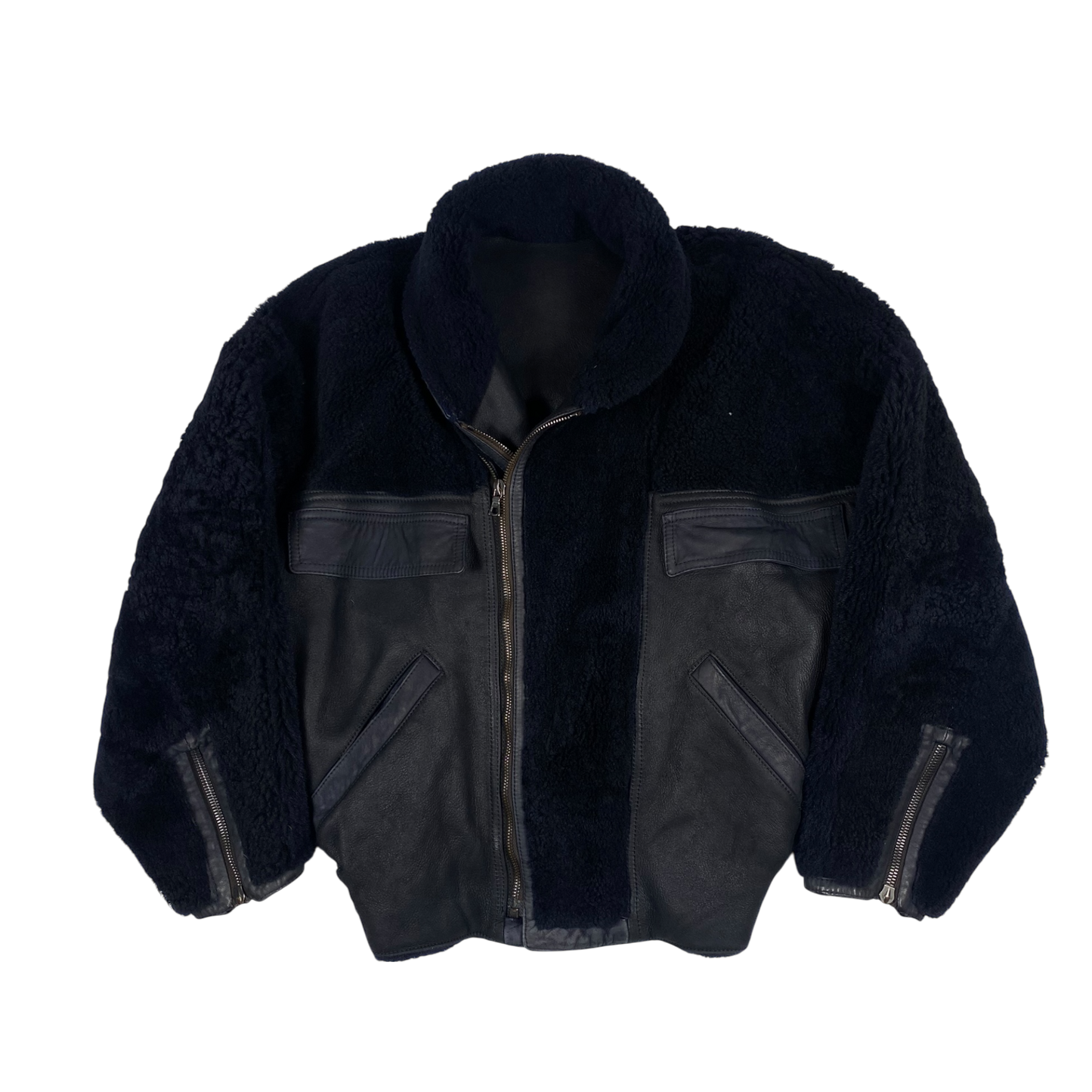 80s Vintage GIANNI VERSACE Leather Bomber Reversible Jacket