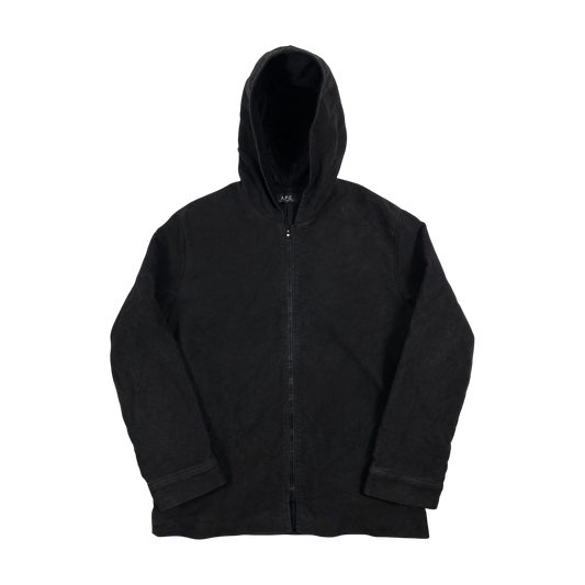 Apc floyd black zip hoodie