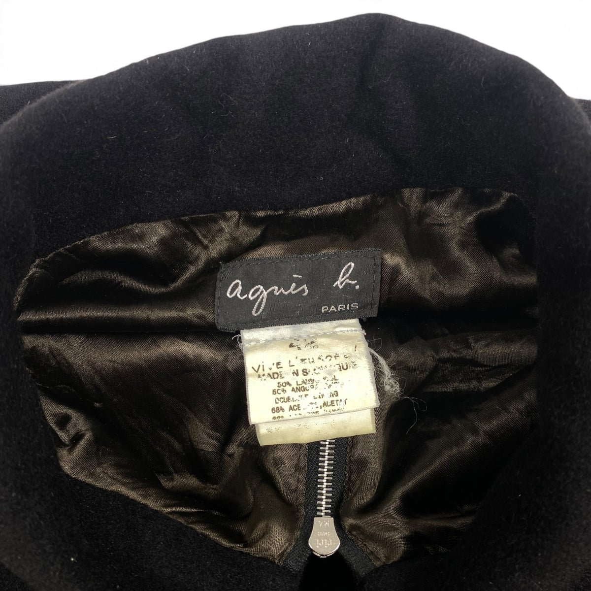 Agnes B Full zipper wool Jacket