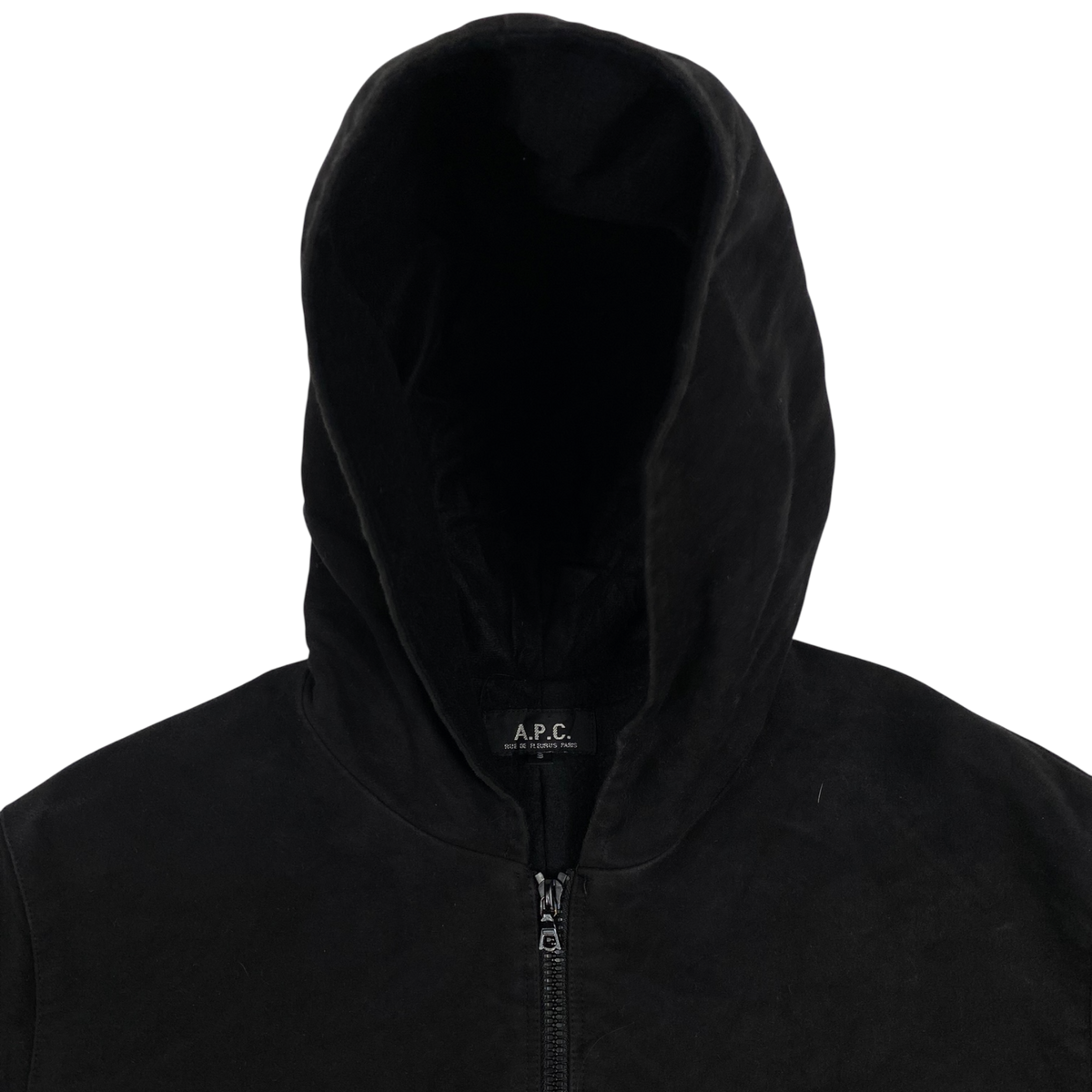 Apc floyd black zip hoodie