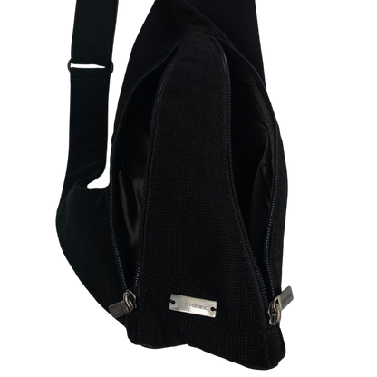 Armani Jeans Crossbody Bag Black Canvas