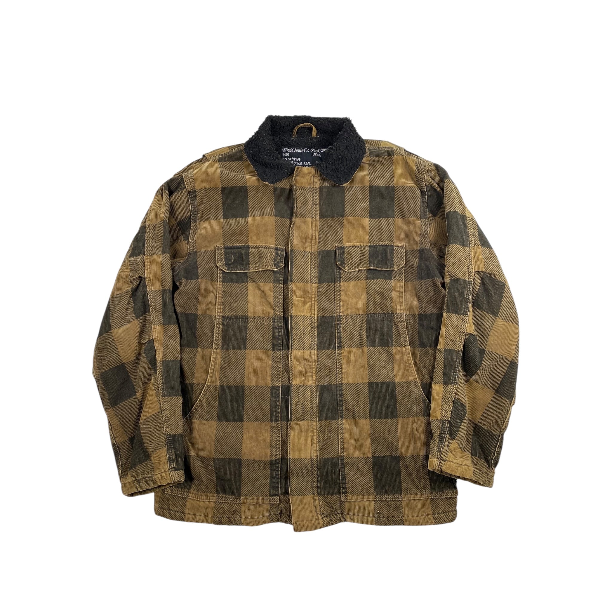 Old Stussy Corduroy Ranch Jacket Checkered Pattern – 45SLOPE