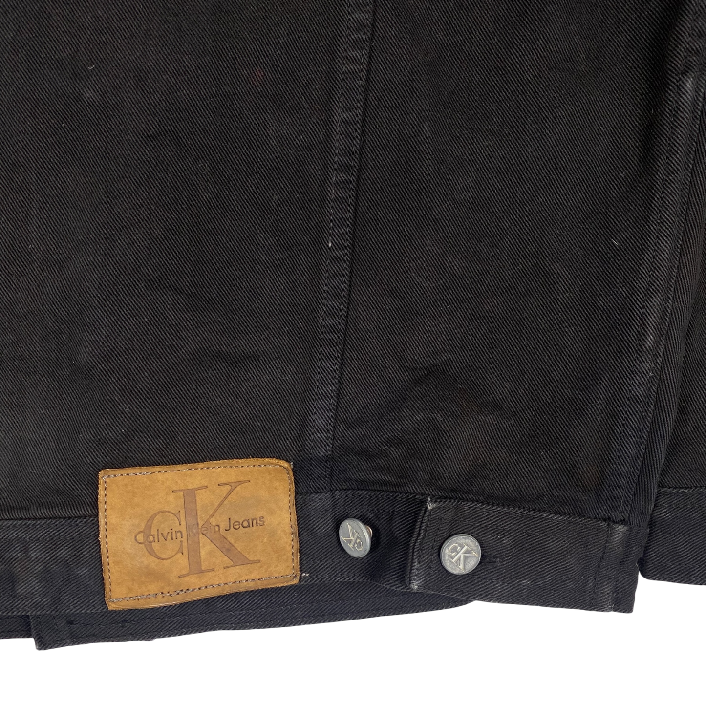 Calvin Klein Jeans black denim trucker jacket