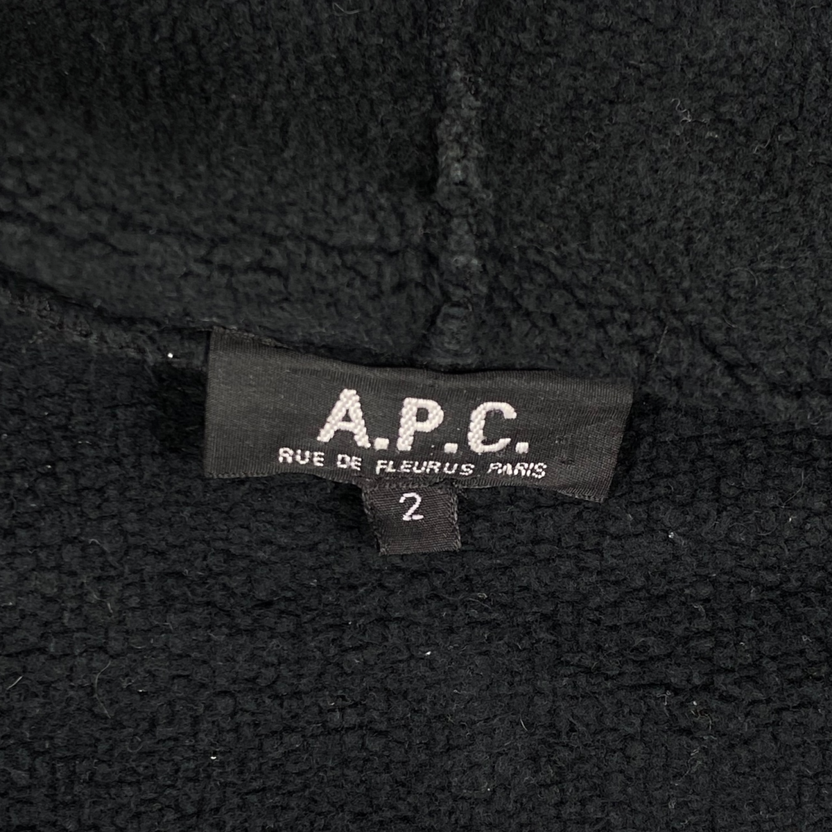 Apc floyd black zip hoodie