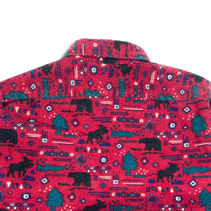 LL Bean Red Animal Print Shirt