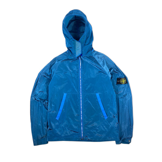 Sample Stone Island Bright Blue Hooded Nylon Metal Jacket
