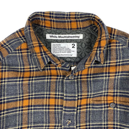 White Mountaineering plaid flannel shirt