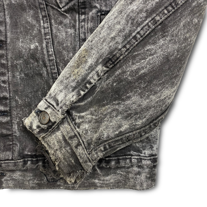 Levis Black Acid Washed Denim Jacket Made in U.S.A. Spring 1990