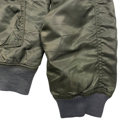 00s Armani Jeans Olive Green Utility Bomber Jacket