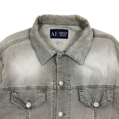 2000s Armani Grey Washed Denim Jacket