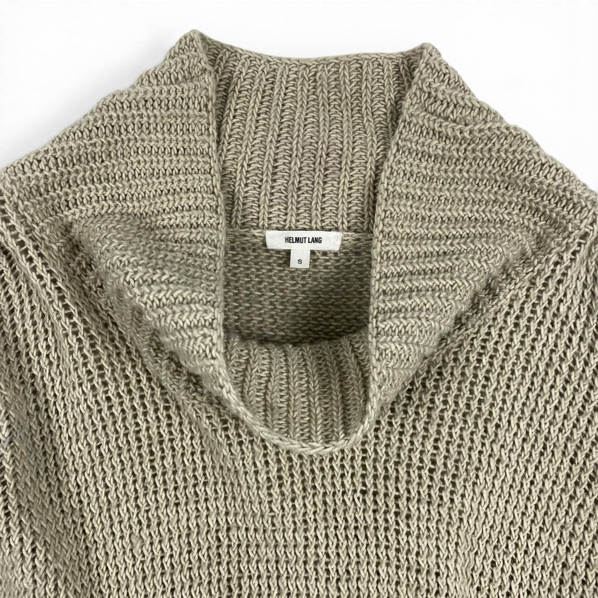 Helmut Lang loose open-knit cowl-neck sweater