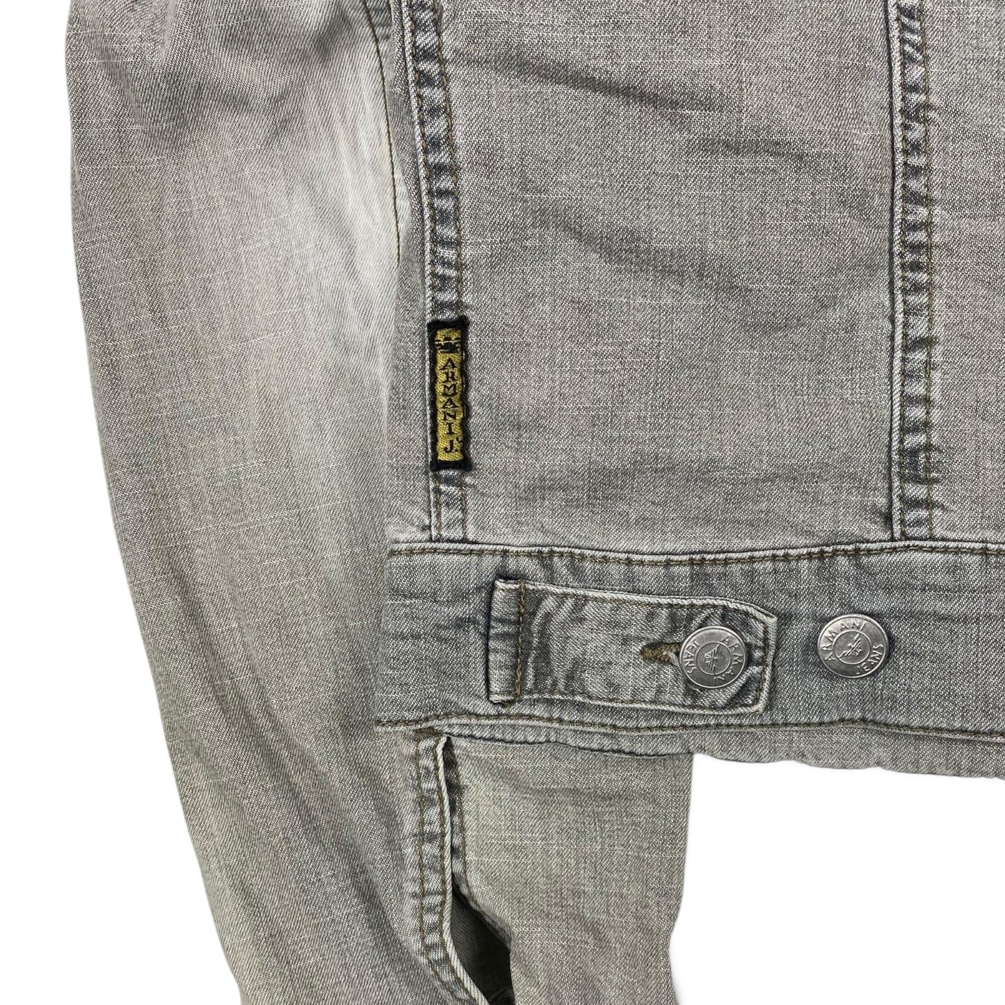 2000s Armani Grey Washed Denim Jacket