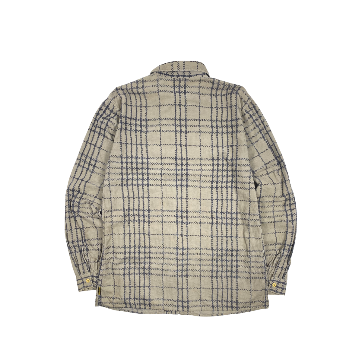 Giorgio Armani zip-up flannel plaid shirt jacket