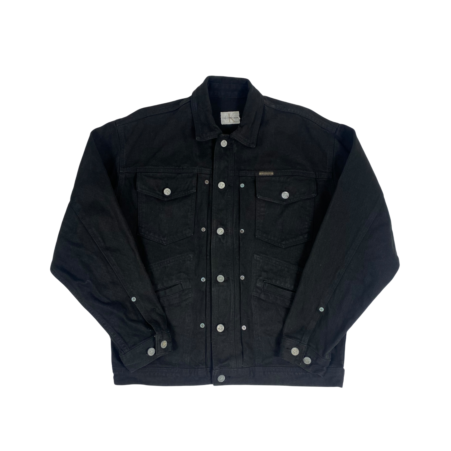 Calvin Klein Jeans black denim trucker jacket