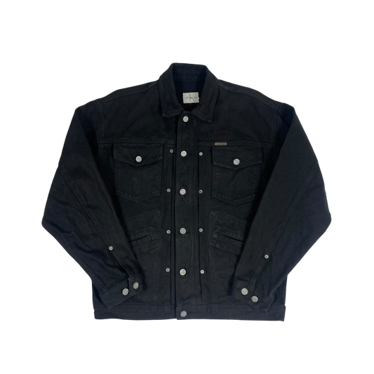 Calvin Klein Jeans black denim trucker jacket