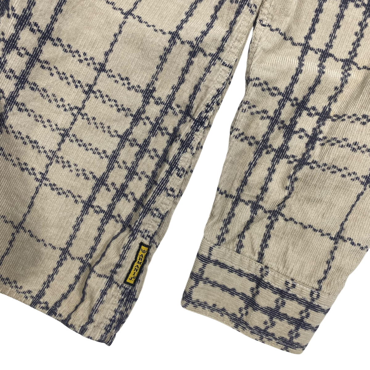 Giorgio Armani zip-up flannel plaid shirt jacket
