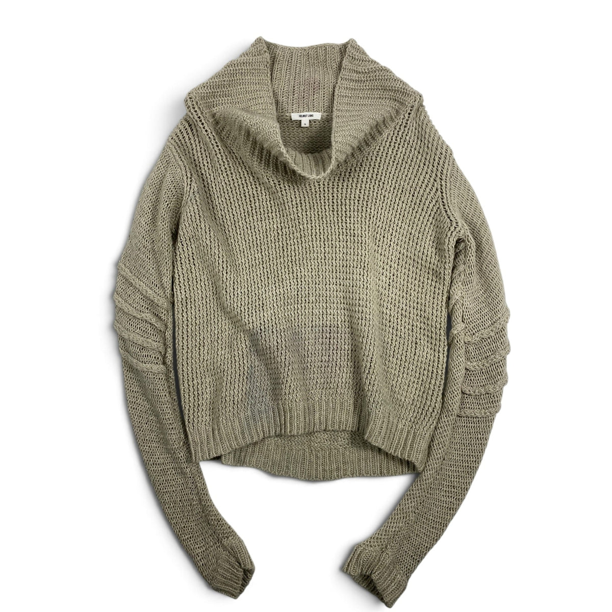 Helmut Lang loose open-knit cowl-neck sweater