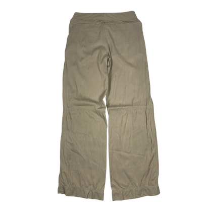 Armani Exchange beige wide-leg trousers