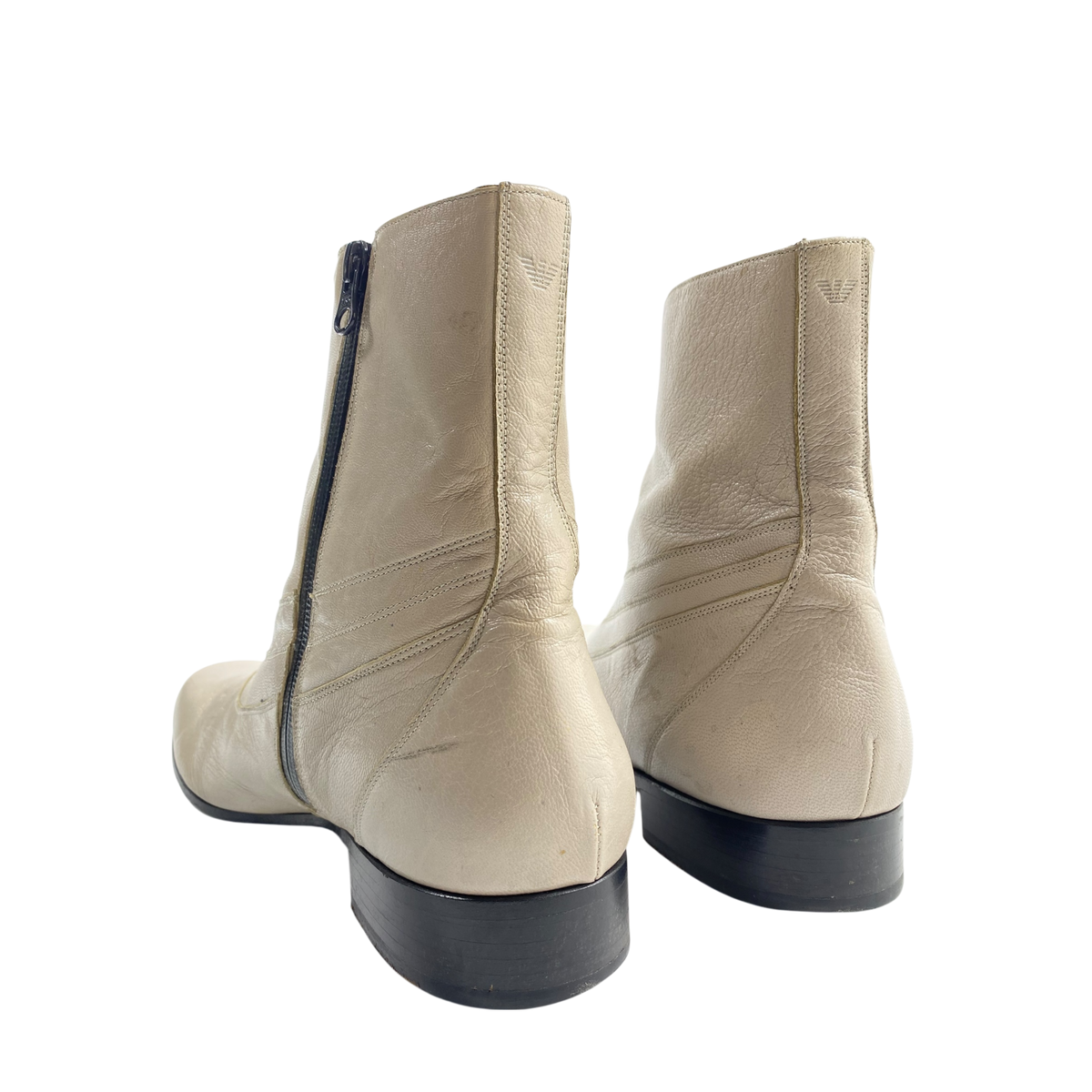 Emporio Armani Leather boots Made in Italy