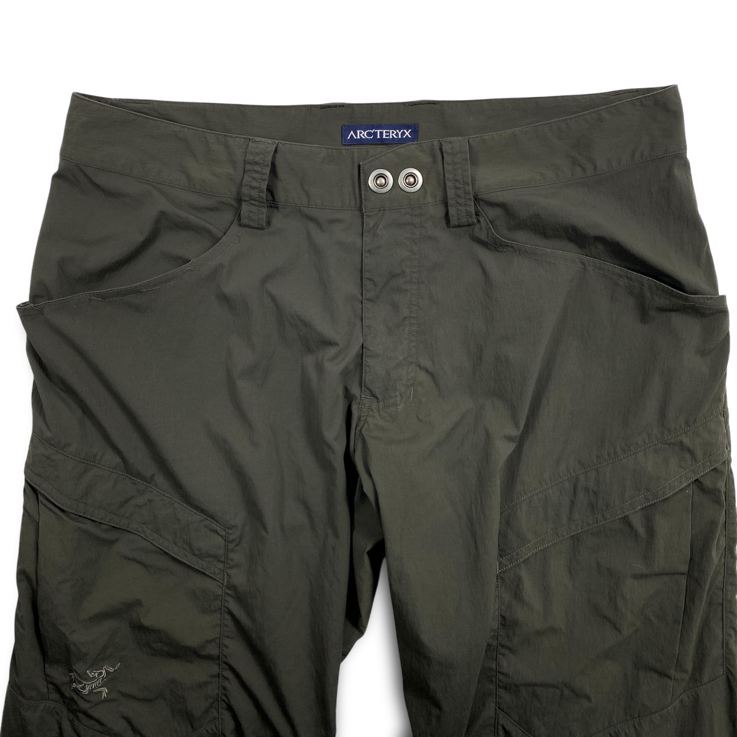 2000s Arcteryx cargo hiking pants with multiple pockets