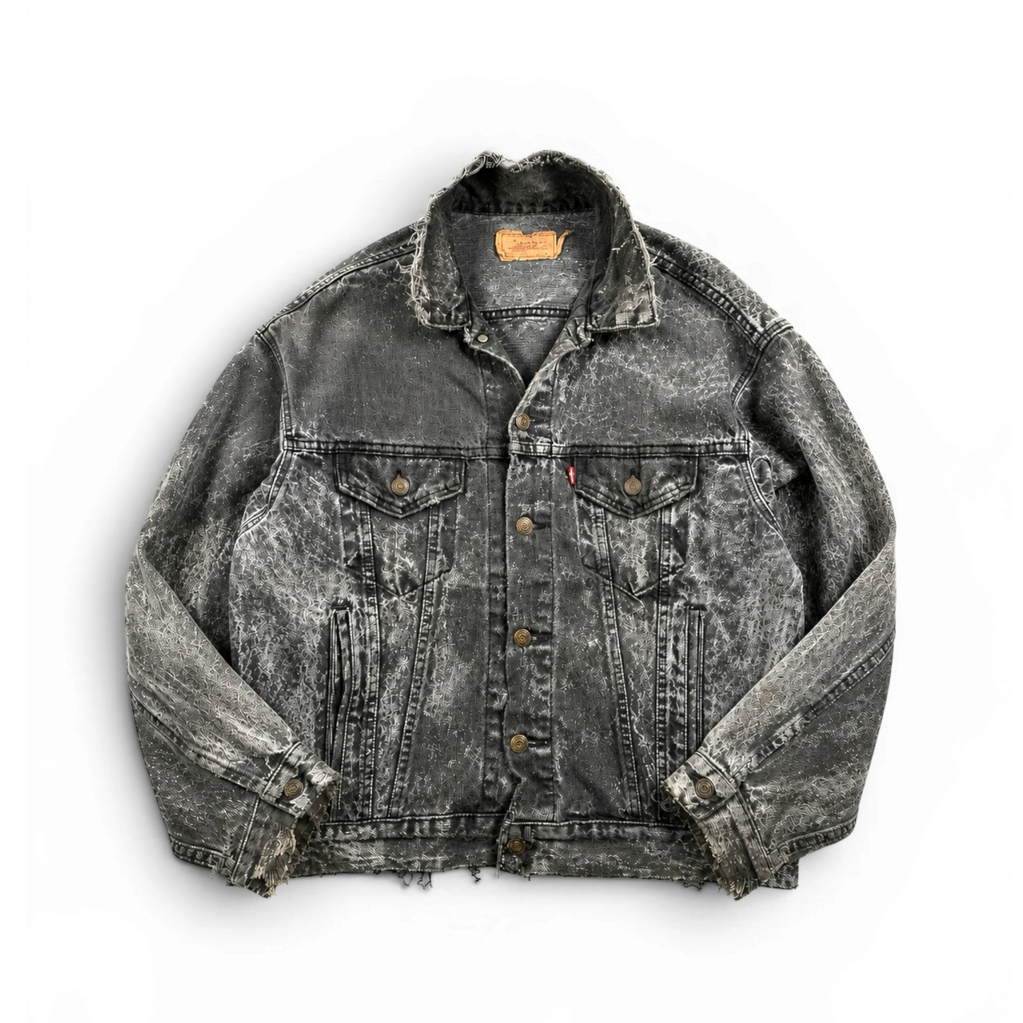 Levis Black Acid Washed Denim Jacket Made in U.S.A. Spring 1990