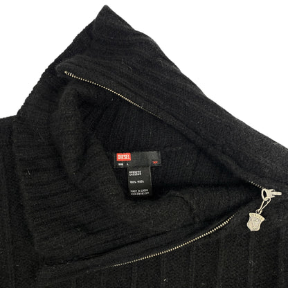 Vintage Diesel Wool Sweater Zipped Turtleneck