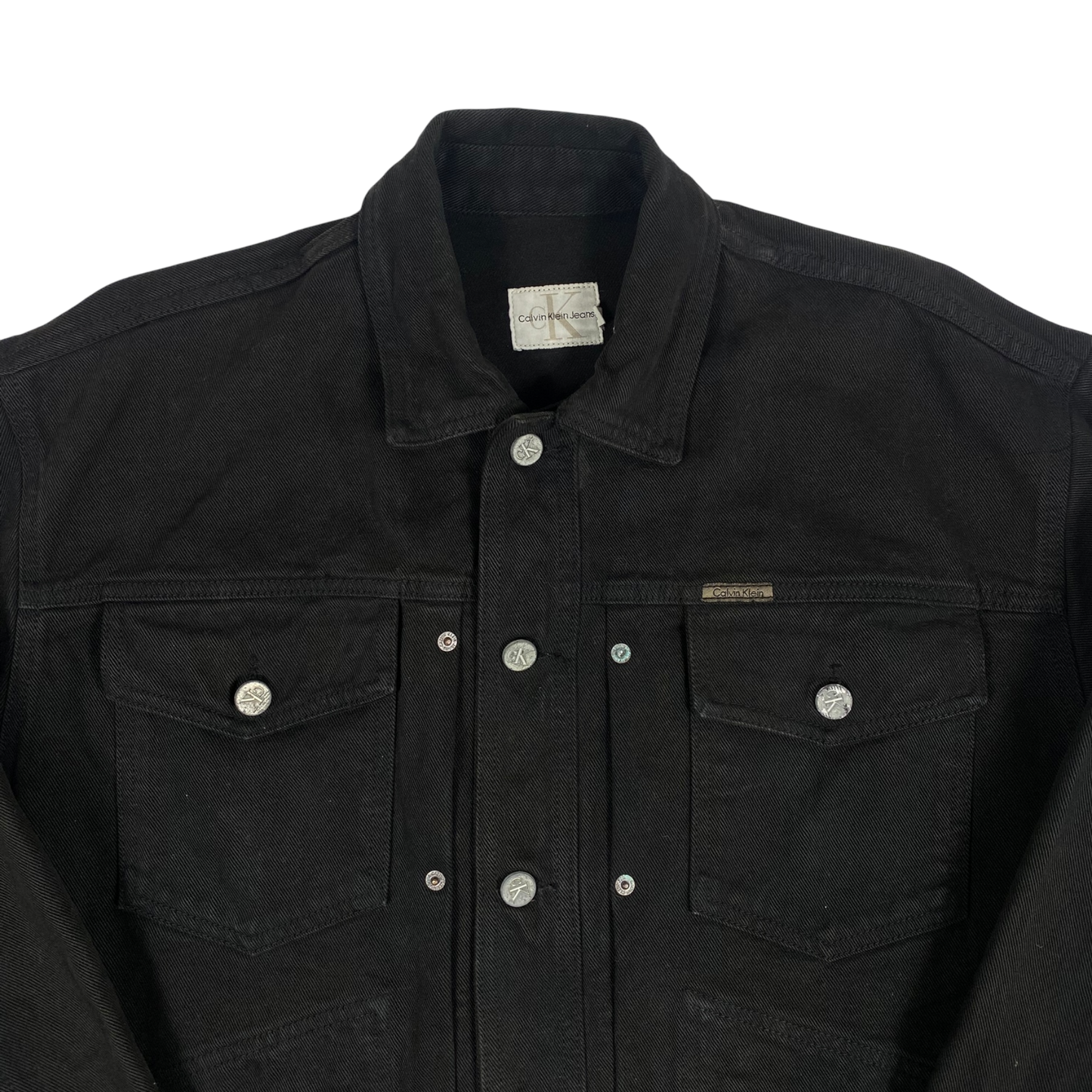 Calvin Klein Jeans black denim trucker jacket