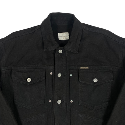 Calvin Klein Jeans black denim trucker jacket