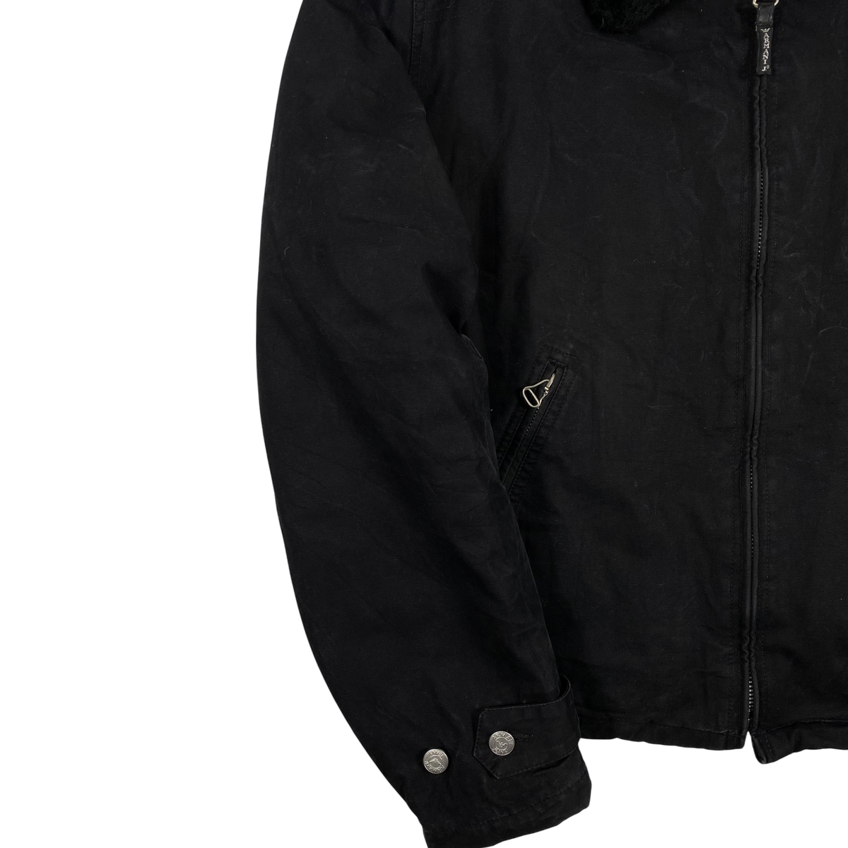 vintage Armani Jeans flight jacket faux-fur collar