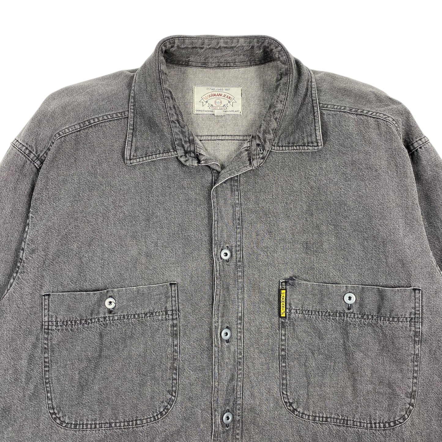90s Vintage Armani Jeans denim Shirt