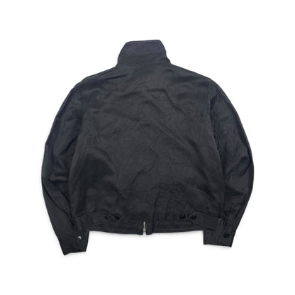 Agnès b black zip-up Rayon cotton jacket