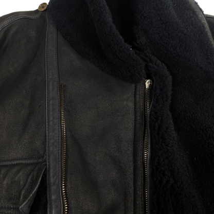 80s Vintage GIANNI VERSACE Leather Bomber Reversible Jacket