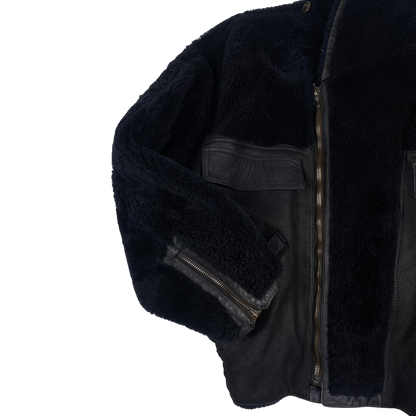 80s Vintage GIANNI VERSACE Leather Bomber Reversible Jacket