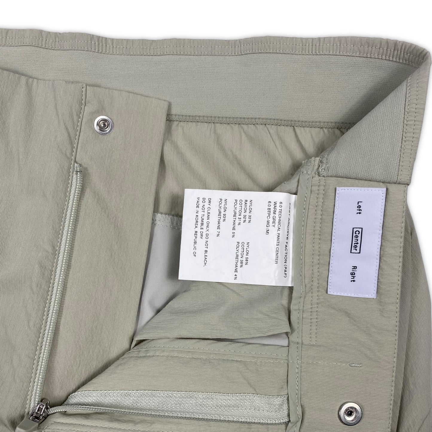 POST ARCHIVE FACTION 6.0TECHNICAL PANTS CENTER WARM GREY