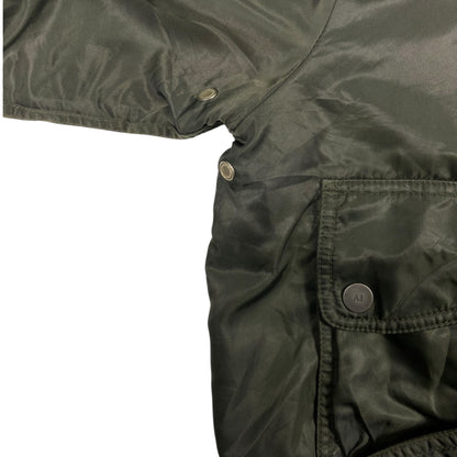00s Armani Jeans Olive Green Utility Bomber Jacket