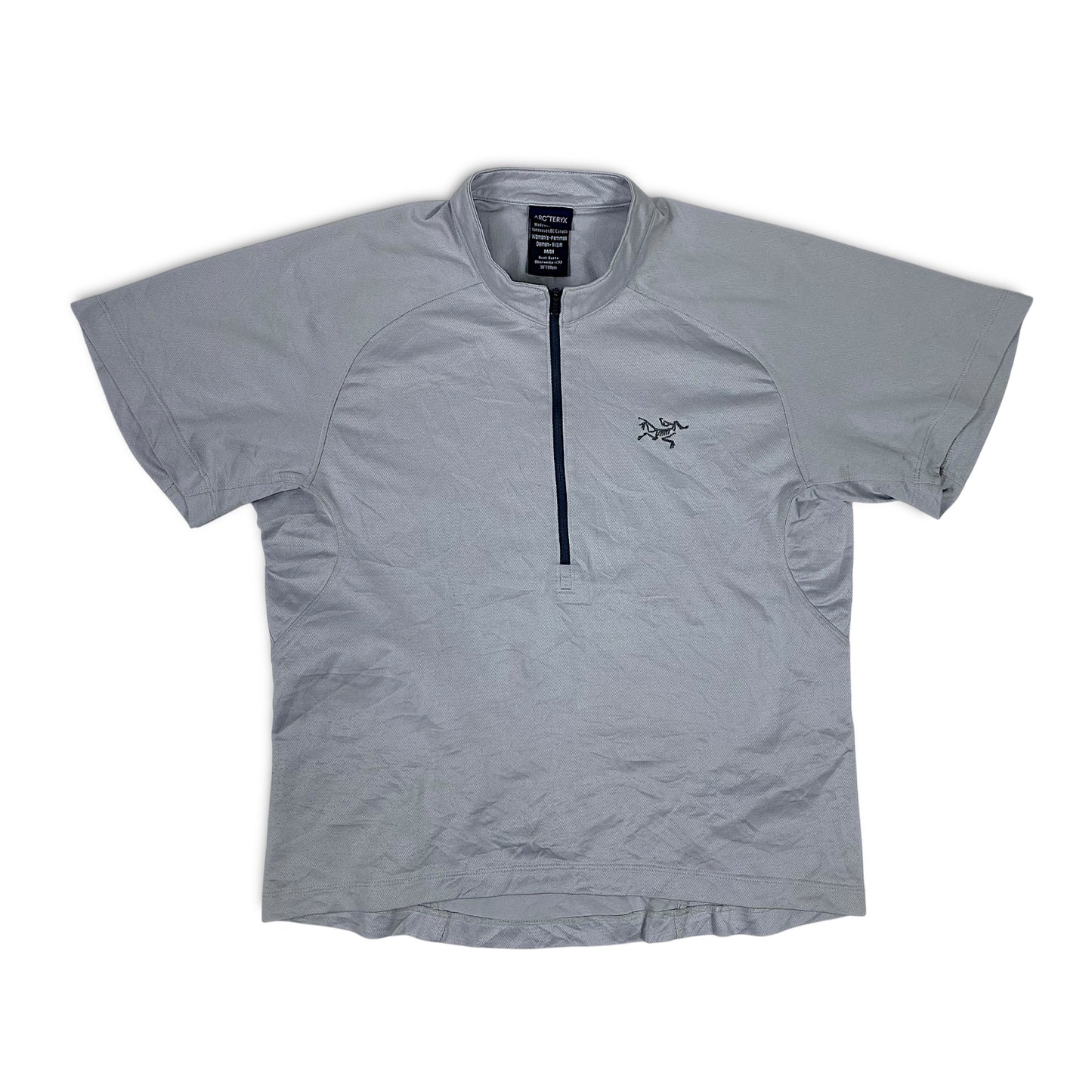 Arcteryx Womens Gray Athletic Short Sleeve Half-Zip Pullover