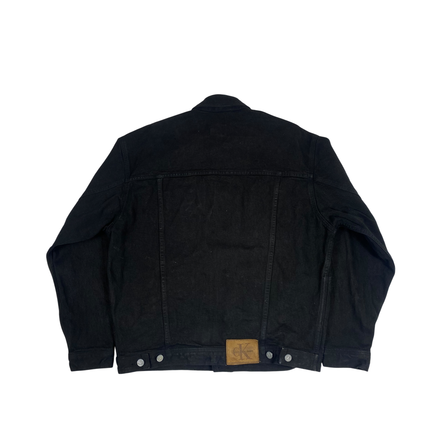 Calvin Klein Jeans black denim trucker jacket