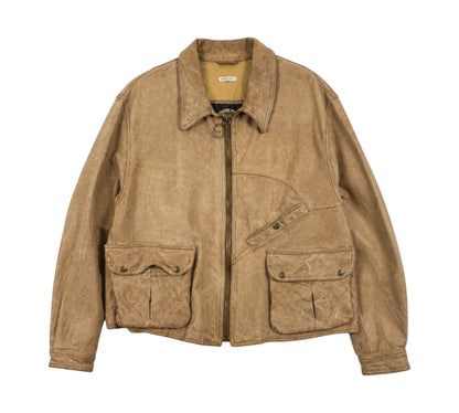 vintage 1980s Emporio Armani leather flight blouson jacket