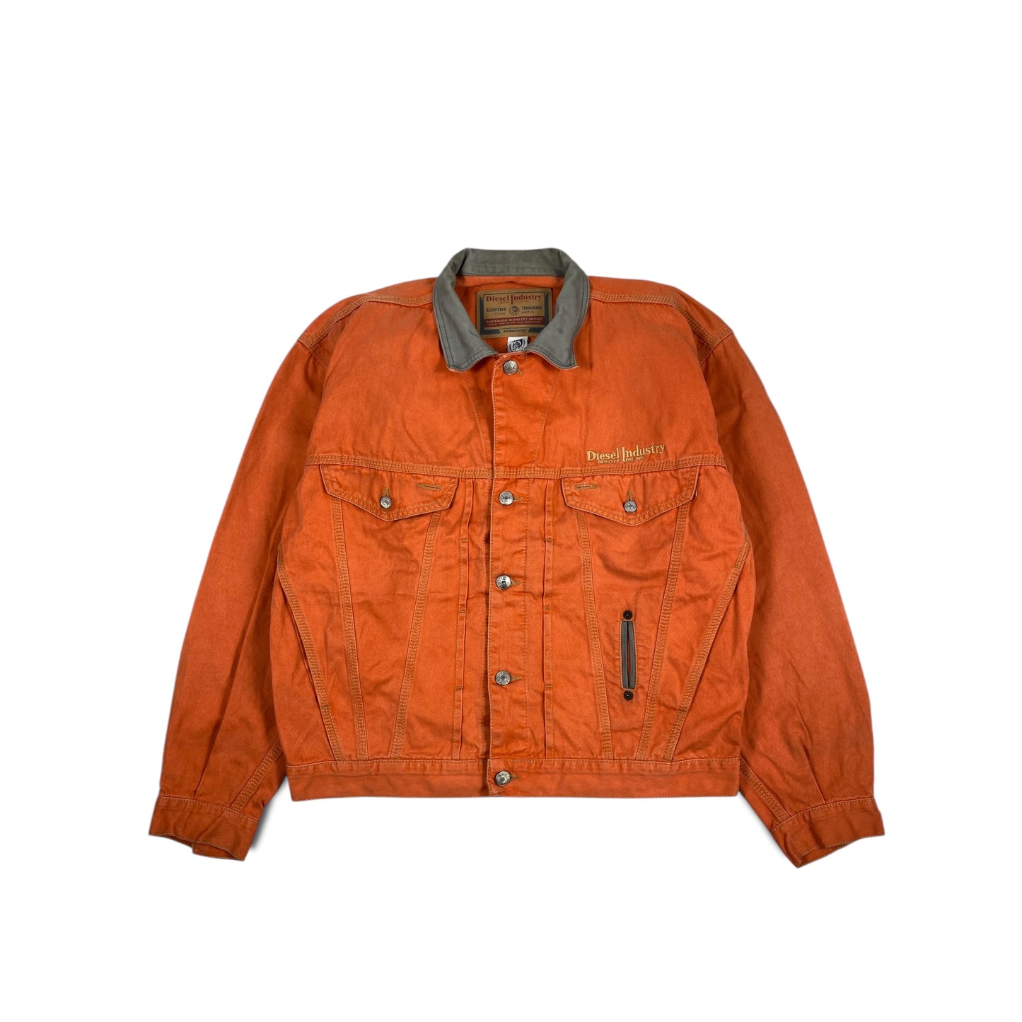 Diesel Industry Trucker Jacket With Corduroy Collar