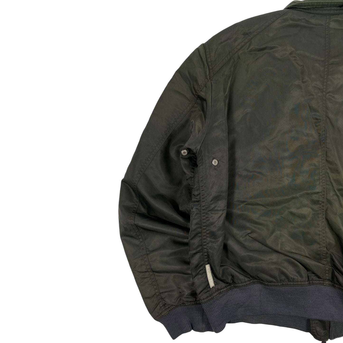 00s Armani Jeans Olive Green Utility Bomber Jacket