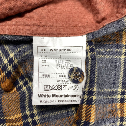 White Mountaineering plaid flannel shirt
