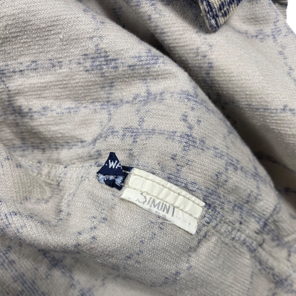 Giorgio Armani zip-up flannel plaid shirt jacket
